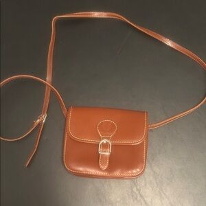 Classic Brown Leather Crossbody Bag - Timeless Style - made in Italy